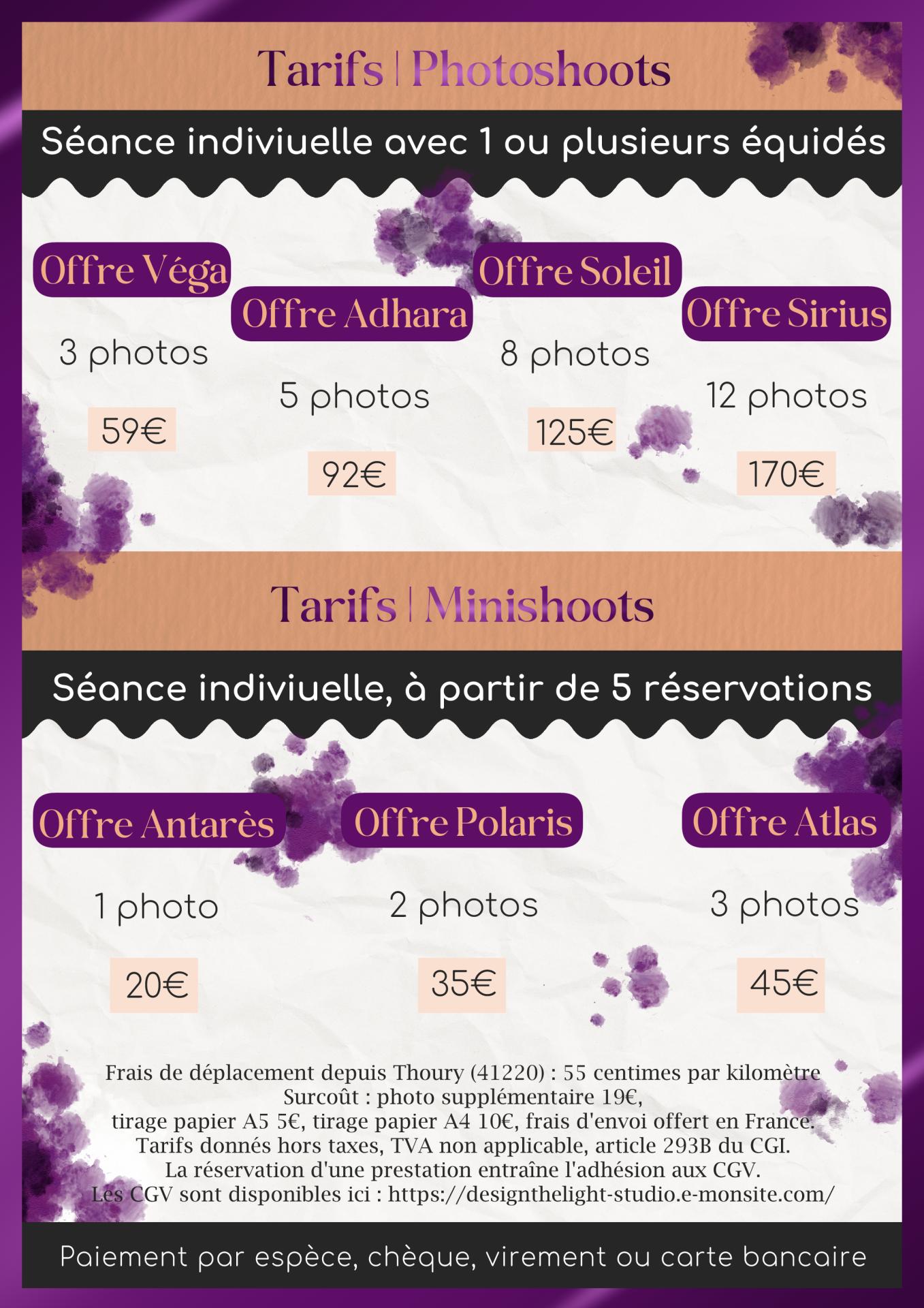 Tarifs photoshoots 2025 v2